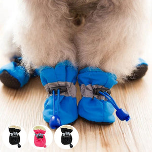 4pcs/set Puppy Pet Waterproof   Shoes