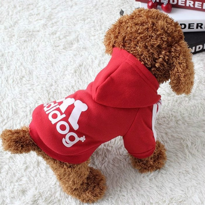 Adidog Pet Dog Clothes Cotton Hooded Sweatshirt