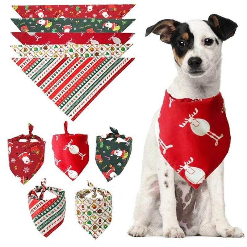 Christmas Pet Bandanas Collar for Dogs